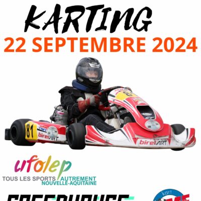 COMMUNIQUE DE PRESSE TROPHEE KART UFOLEP NOUVELLE AQUITAINE 2024 –22 SEPTEMBRE  – EPREUVE D’ESCOURCE 40